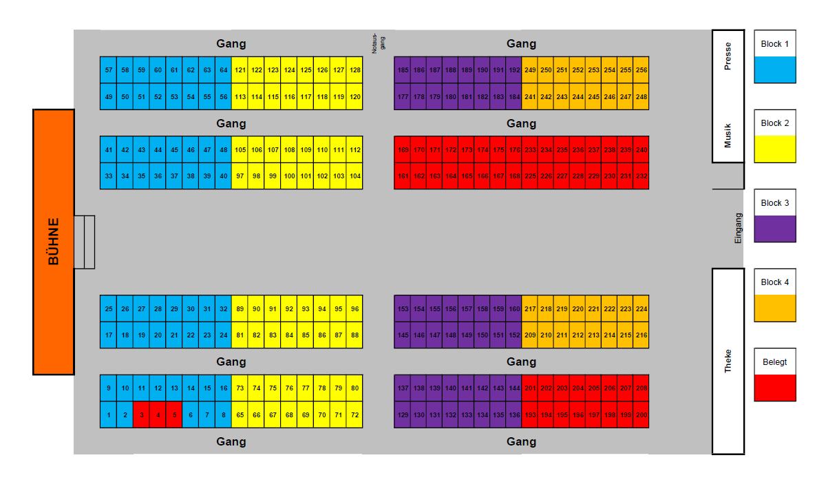 Bild von Saal (Saalsitzung) Veranstaltungsbereich
